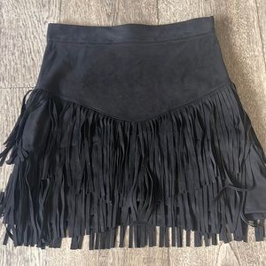 Western fringe skirt
